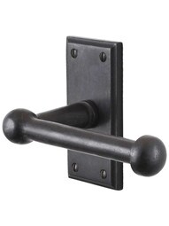 Solid Bronze Toilet-Paper Holder with Rectangular Plate.